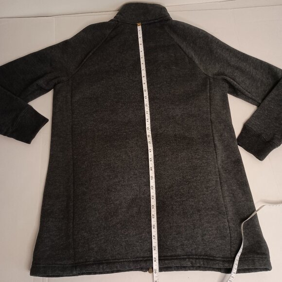 L.L. Bean 1912 Sherpa-Lined Full-Zip Long Sweatshirt Charcoal Women’s Size M - Picture 9 of 16